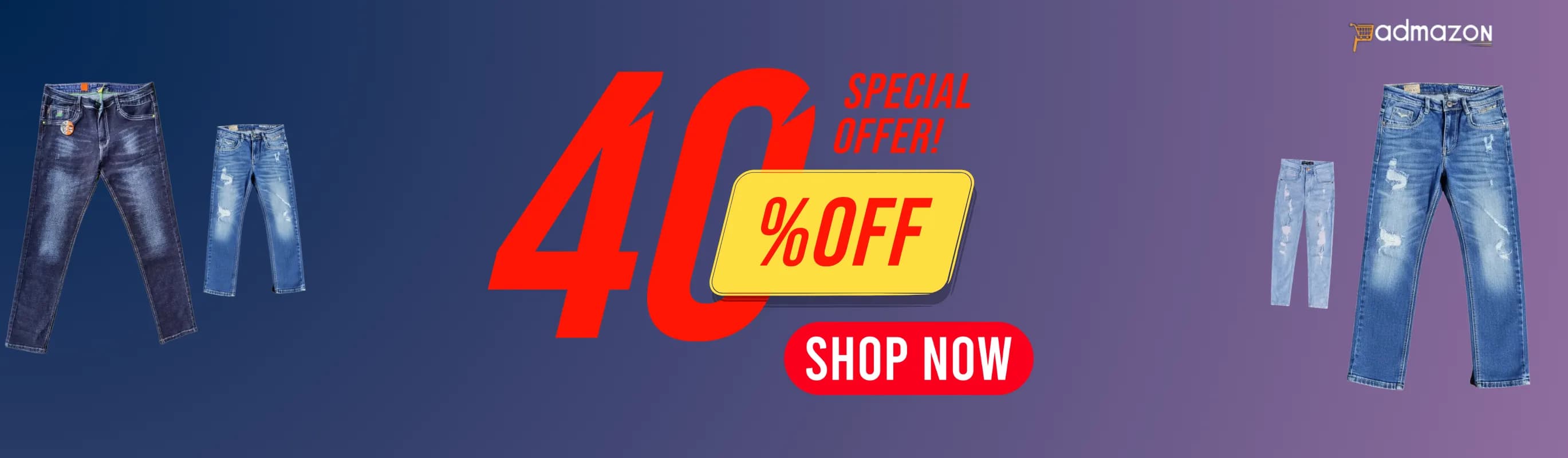 40%off in All Jeans pant 